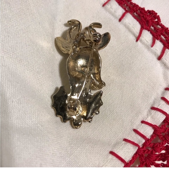 Vintage Christmas Enamel & Metal Brooch Bundle - Picture 7 of 9